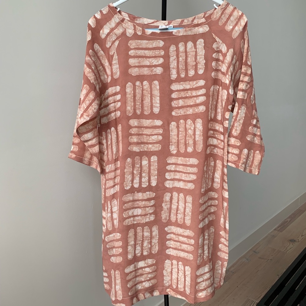 Osei Duro Linter Dress in Pink Basket